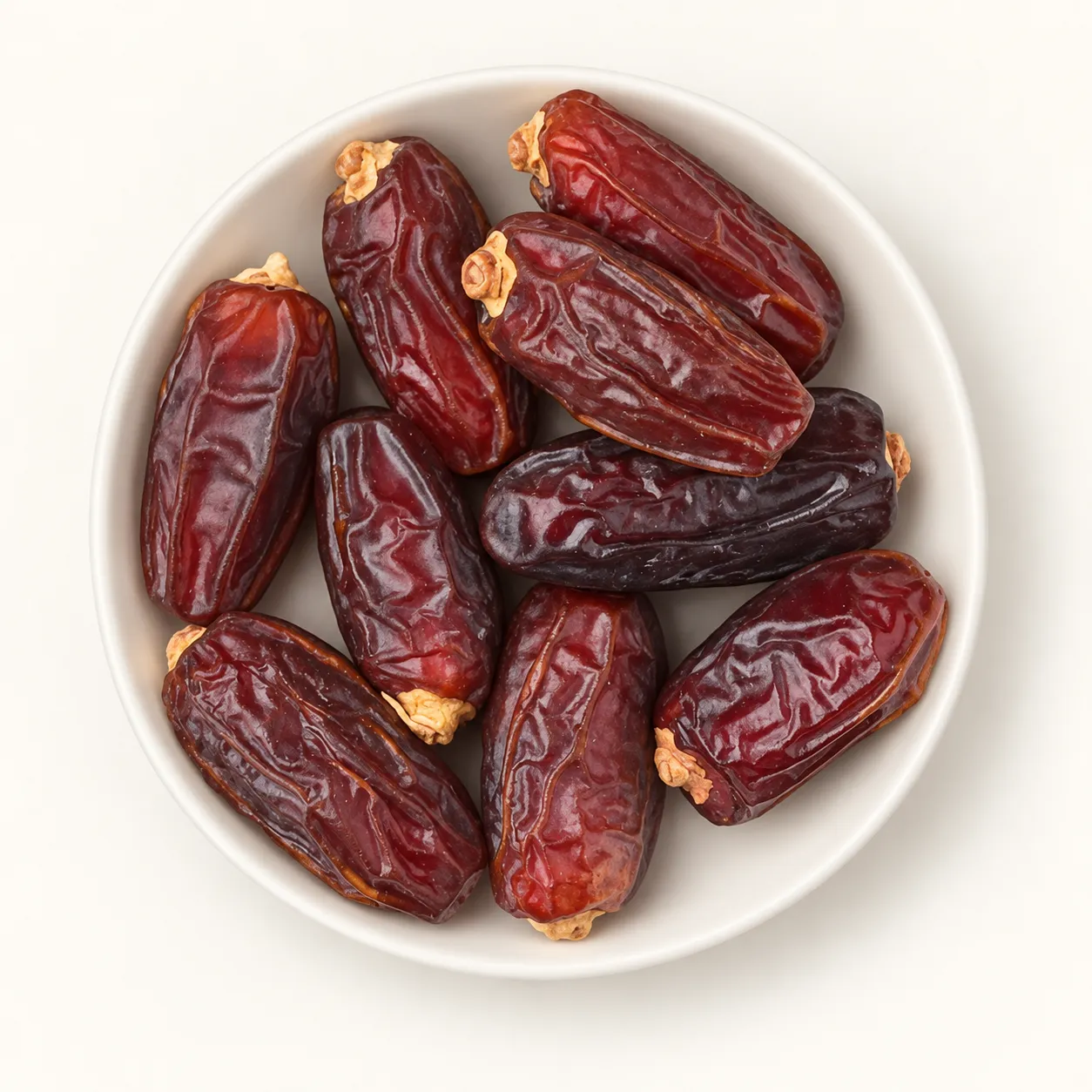 Mabroom dates in a ceramic bowl