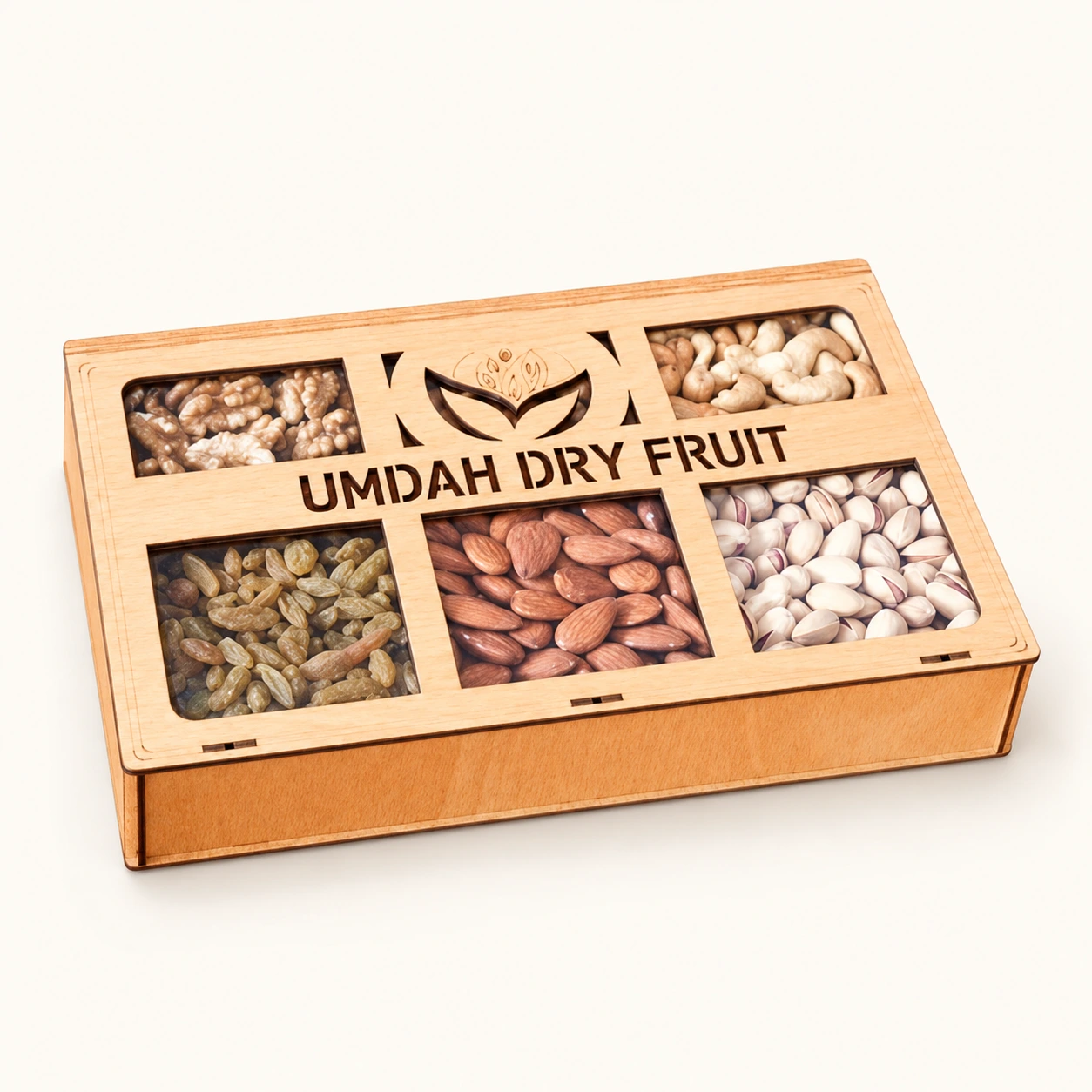 Umdah dry fruit gift box with assorted nuts and dried fruits